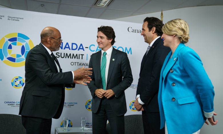 Le premier ministre Justin Trudeau rencontre le premier ministre d’Haïti, Ariel Henry