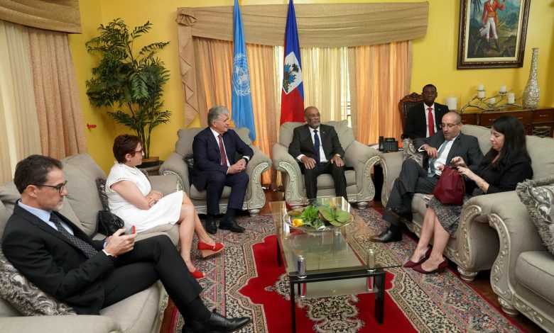 Le PM Ariel Henry rencontre une délégation de l'ONU dirigée par M. Miroslav Jenča, sous-secrétaire général l'ONU